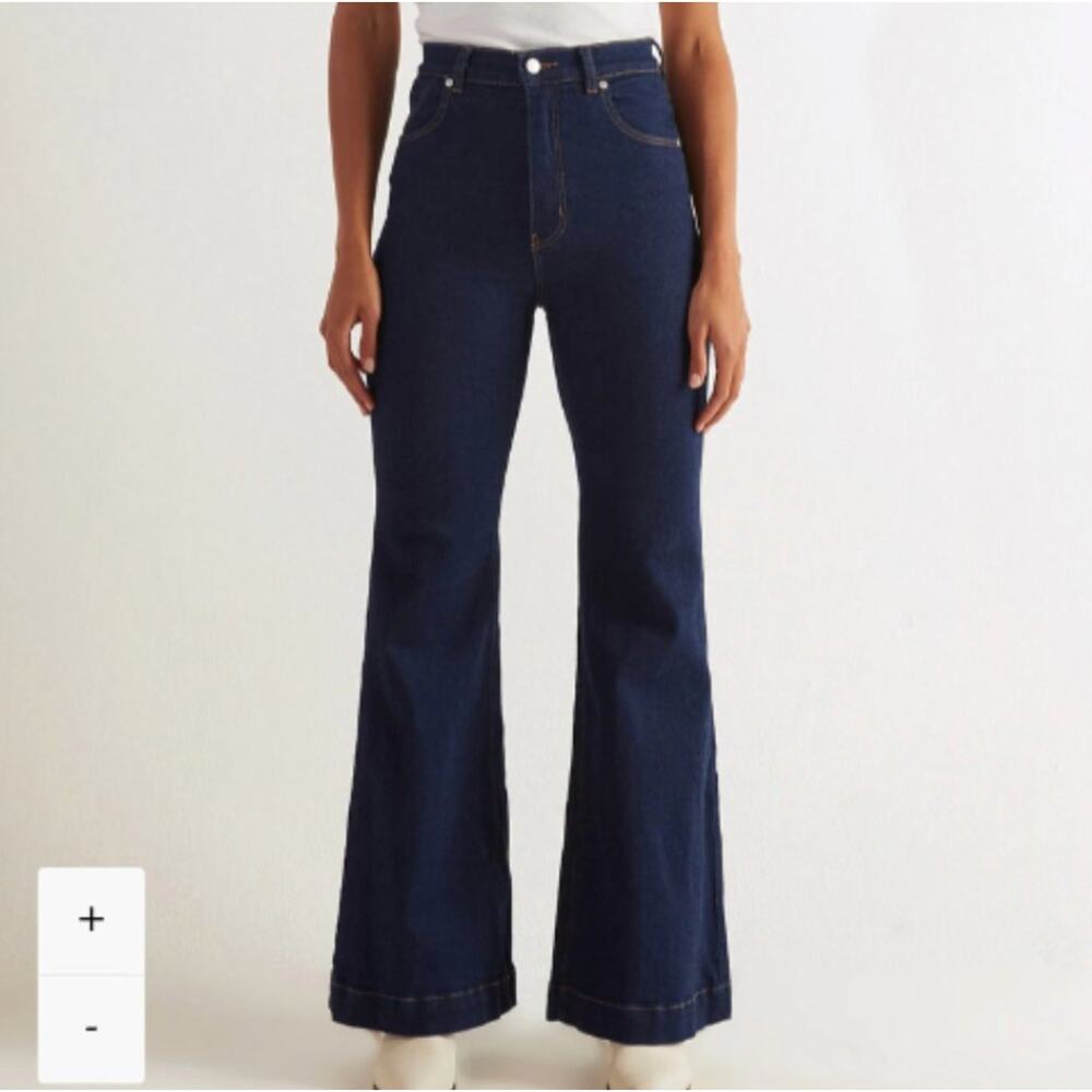 ROLLA'S Dark Blue High-Waist Flare Jeans